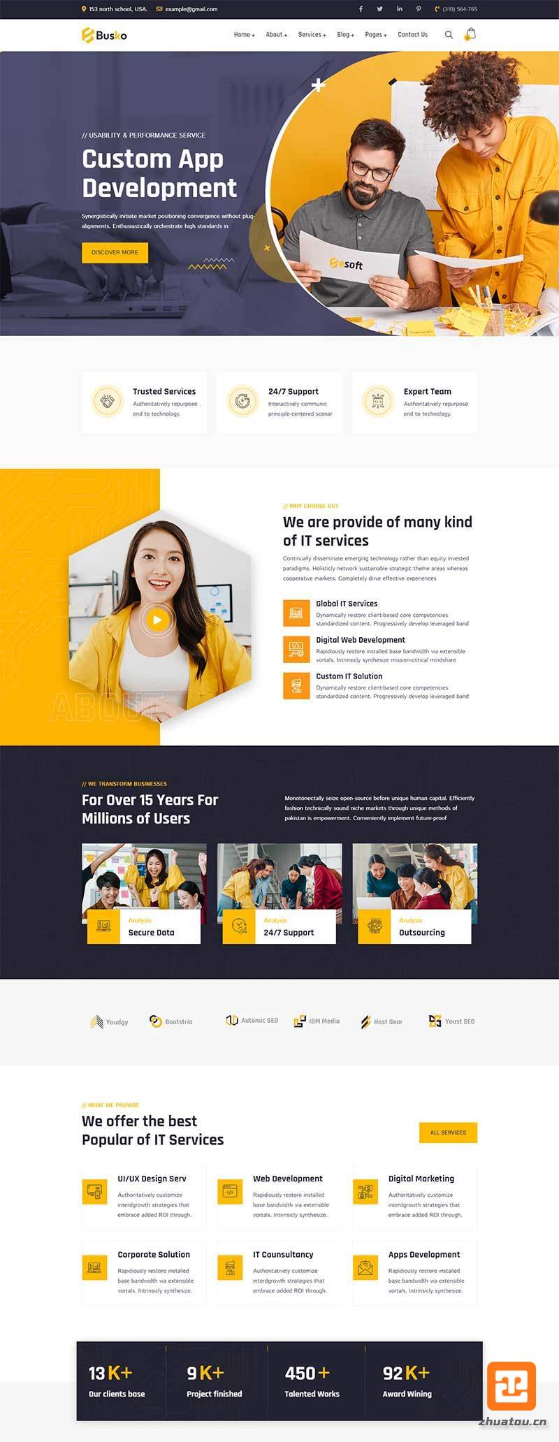 IT解決方案服務(wù)HTML5模板
